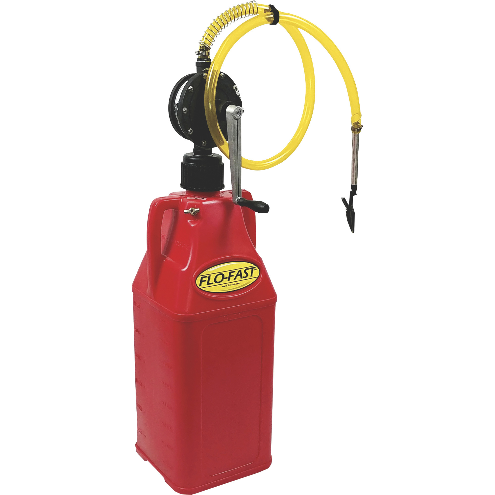 FLO-FAST Container With Pump, 10.5-Gallon, Red, For Gasoline, Model# 30050-R